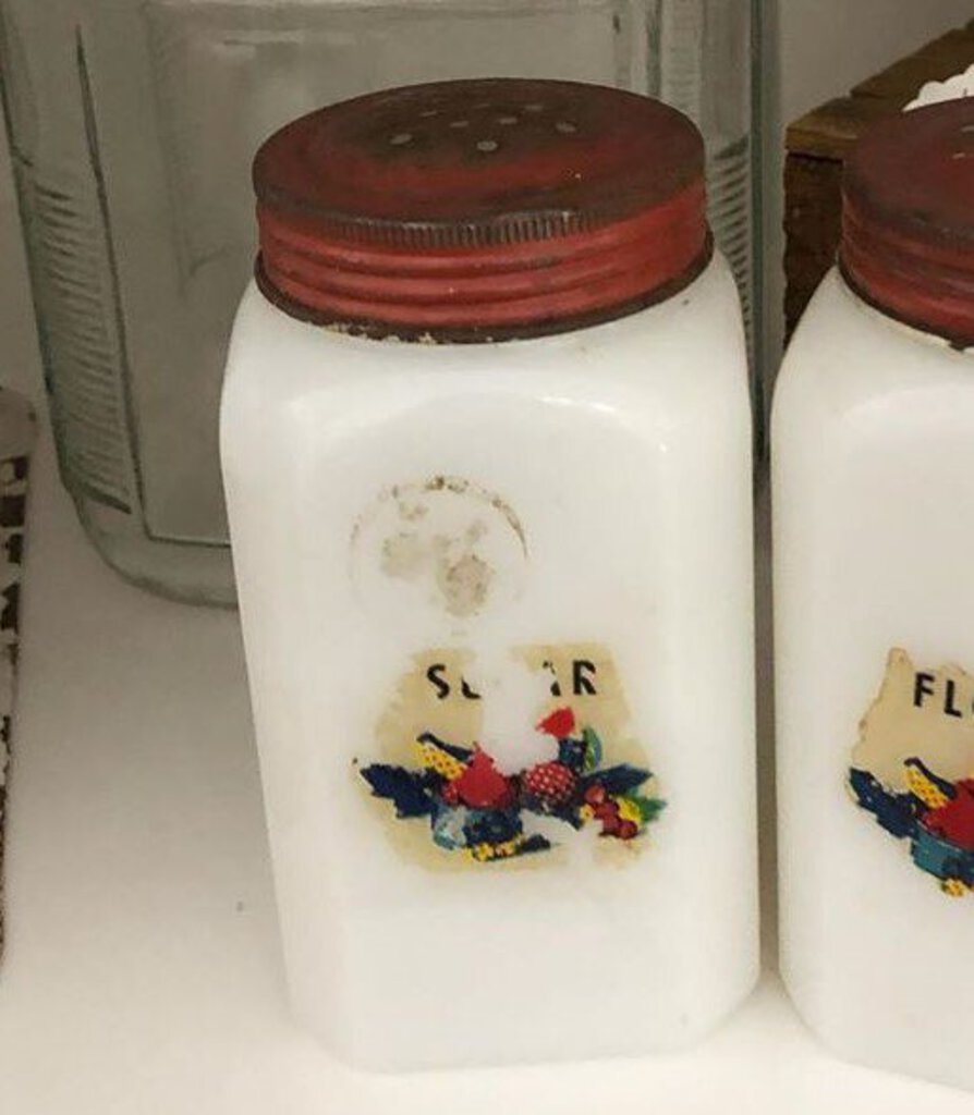 Vintage Milk Glass Sugar Shaker
