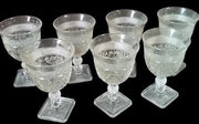 Antique Imperial Glass of Ohio Vintage Chroma Pattern Plates Goblets 28 Pieces