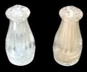 Oneida Crystal Vintage Southern Garden Salt and Pepper Shakers Rose Pattern