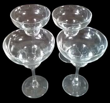 7" Clear Glass Margarita Glass (Set of 4)