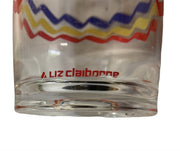 Tumbler Set Liz Claiborne 4 Pc Shatterproof Plastic Glasses Retro Primary Colors