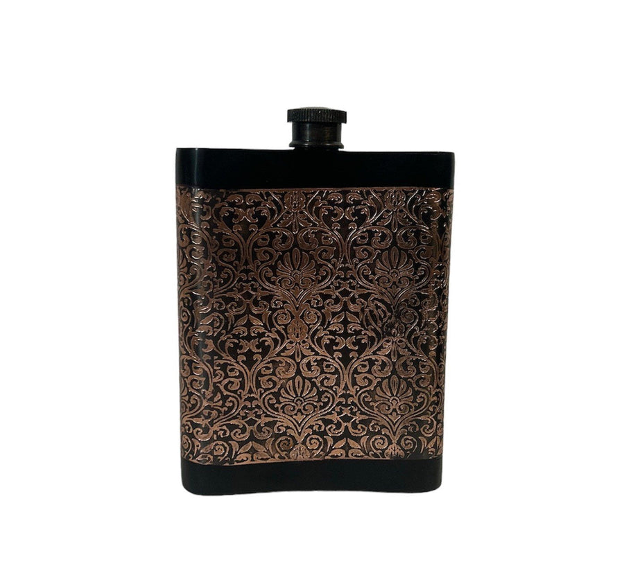 Handcrafted Hand Engraved New in Box Prince of Scots Jacobean Flask