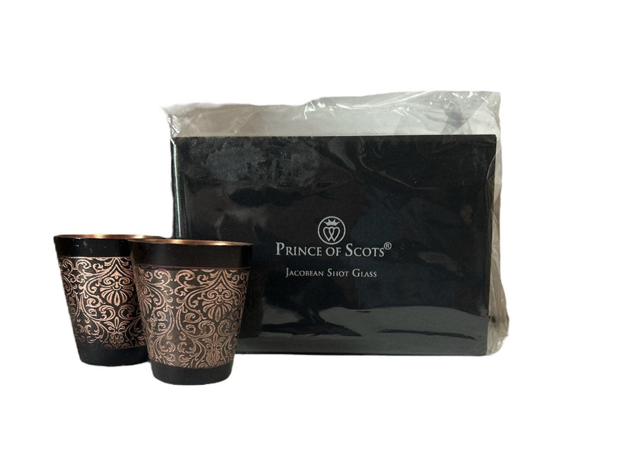 Complete Handcrafted Hand Engraved New Jacobean Prince of Scot Shot Glasses