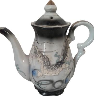 Dragon Ware Vintage Teapot Creamer and Sugar Bowl Made in Japan
