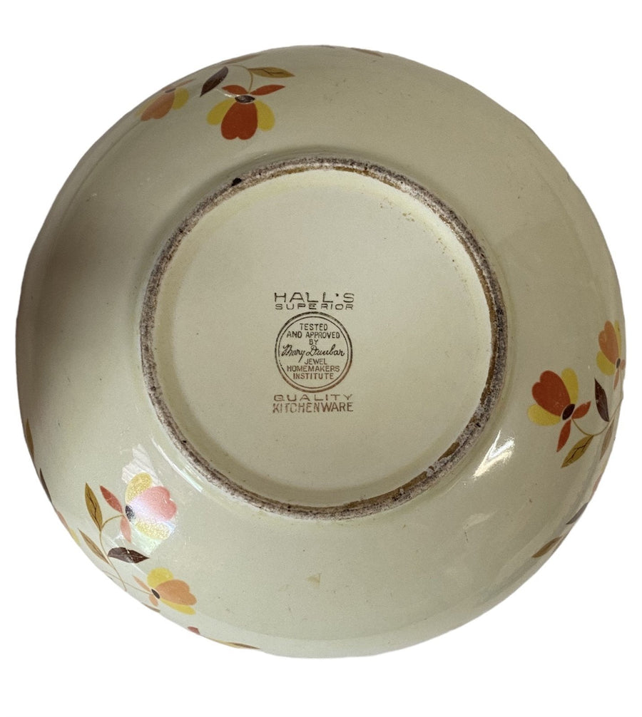 Halls Superior Quality Kitchenware Autumn Leaf Bowl Vintage