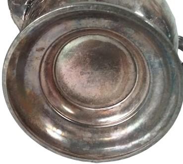Antique Wm Rogers Vintage Tea/Coffee Pot with Hinged Lid Round Base 801
