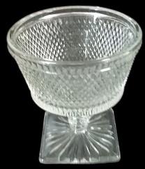 Antique Clear Glass Vintage Imperial Glass Hobnail Dessert Cups Set of 8