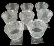 Antique Clear Glass Vintage Imperial Glass Hobnail Dessert Cups Set of 8