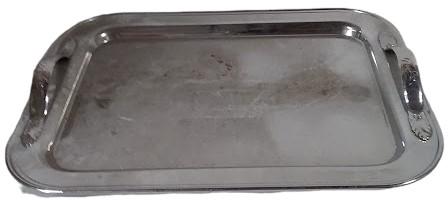 A Danny Wilson Original Vintage Silverplate Handled Serving Tray Floral Design