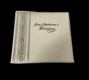 Vintage Wedding Book Gold 5"x5" Ringed Picture Gallery "Our Children's Wedding"