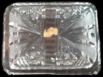 Antique Ashtray Cigarette Holder Vintage Lead Crystal Starburst Design