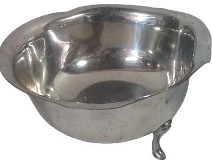Antique 3-footed Bowl with Lip Vintage Stieff Pewter P80-15 with ATC Mark