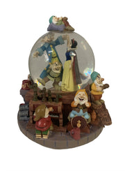 Disney Snow Globe Snow White Seven Dwarfs Music Figure Decor Original Box