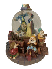 Disney Snow Globe Snow White Seven Dwarfs Music Figure Decor Original Box