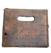 Drink Castle Club Beverages New Castle PA. Wooden Beverage Carrier Tote