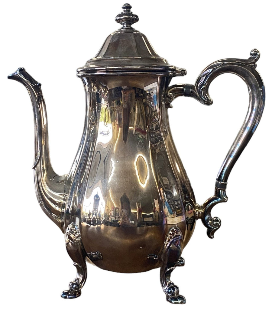 Chippendale Silver Coffee and Teapot With Creamer and Sugar Pitcher
