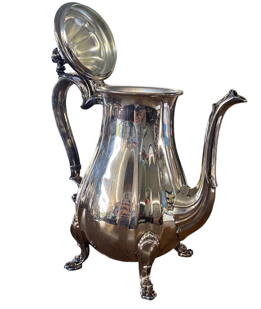 Chippendale Silver Coffee and Teapot With Creamer and Sugar Pitcher