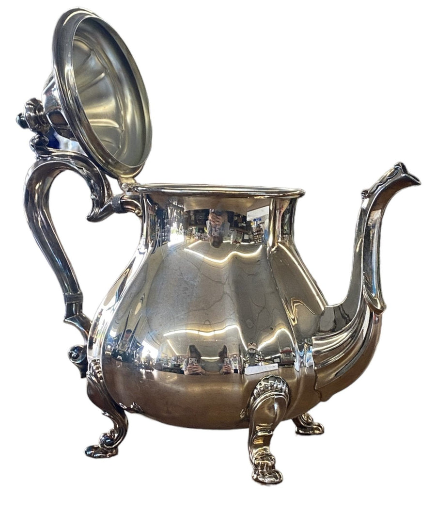 Chippendale Silver Coffee and Teapot With Creamer and Sugar Pitcher