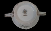 Antique Green Bamboo Sugar Bowl Creamer Vintage Noritake China 5054 Orient Japan