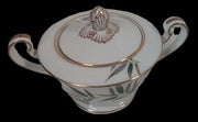 Antique Green Bamboo Sugar Bowl Creamer Vintage Noritake China 5054 Orient Japan