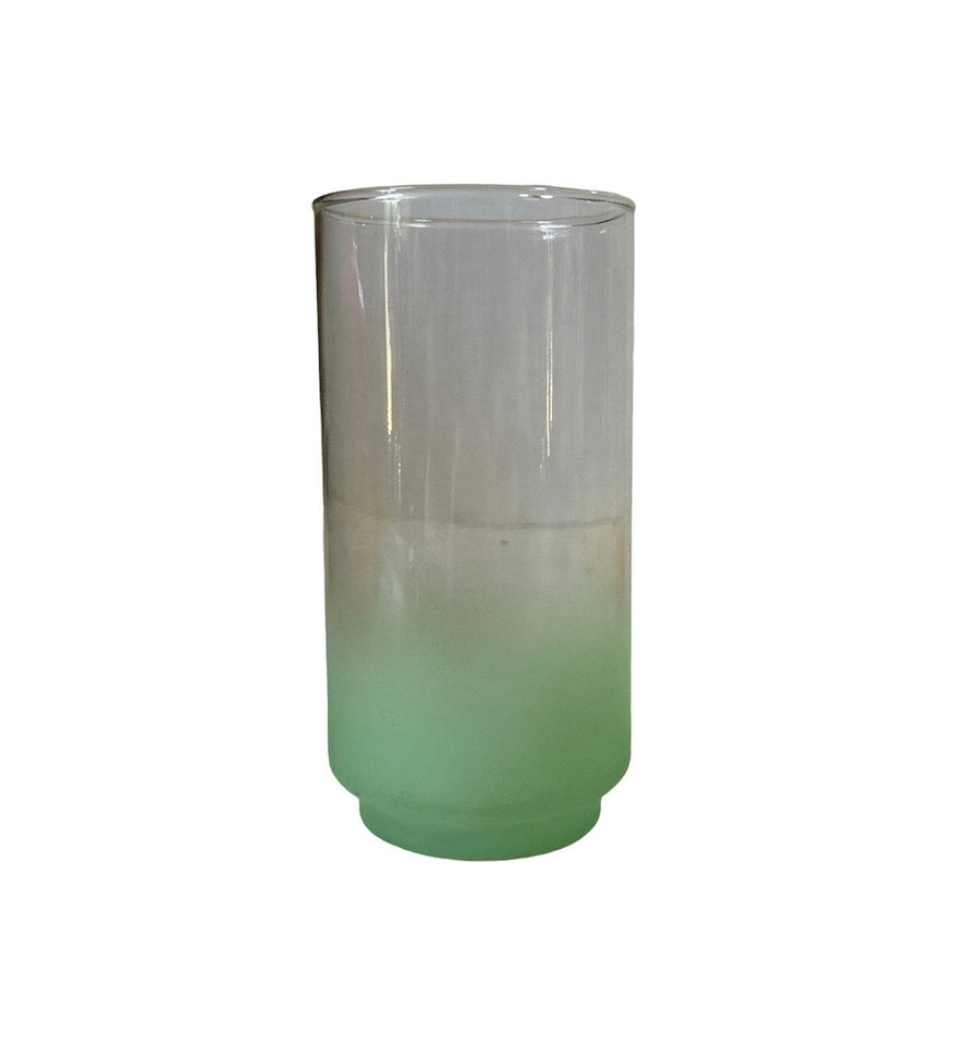 MCM Frosted Blendo Ombre Frosted Cups Libbey Glass Tumbler 4pc Drink Set