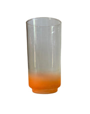 MCM Frosted Blendo Ombre Frosted Cups Libbey Glass Tumbler 4pc Drink Set