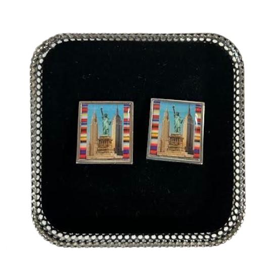 Mag Mouch Sophos Novelty Cufflink 2pc Pornstar and New York City Jewelry Buttons