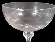Fostoria Antique Glasses Holly Pattern Set of 9 Water Goblets 2 Martini Glasses