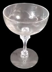Fostoria Antique Glasses Holly Pattern Set of 9 Water Goblets 2 Martini Glasses