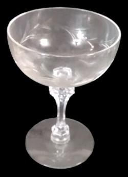 Fostoria Antique Glasses Holly Pattern Set of 9 Water Goblets 2 Martini Glasses
