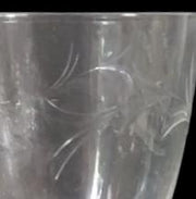 Fostoria Antique Glasses Holly Pattern Set of 9 Water Goblets 2 Martini Glasses