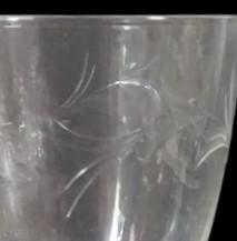 Fostoria Antique Glasses Holly Pattern Set of 9 Water Goblets 2 Martini Glasses
