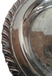 Candle Holders (2) w/ Attached Plate Maybe Oneida Silverplate Vintage