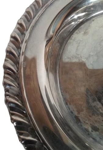 Candle Holders (2) w/ Attached Plate Maybe Oneida Silverplate Vintage