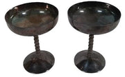FB Rogers Silverplate Antique Twisted Stem Goblets Vintage Yugoslavia Set of 2