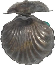 Clamshell Trinket Dish Antique E&JL Silverplate Made in England w/ Hinge Vintage