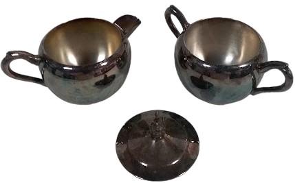 Creamer Sugar Bowl Antique FB Rogers Vintage Silverplate
