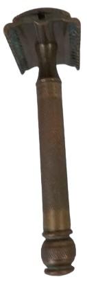 Brass Copper Razor Antique Gillette Made in USA Open Comb Vintage