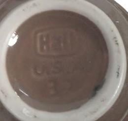 Coffee Mug Antique Hall 37 Stackable Vintage Ceramic Made in Ohio Set of 2