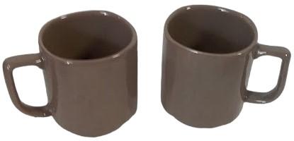 Coffee Mug Antique Hall 37 Stackable Vintage Ceramic Made in Ohio Set of 2