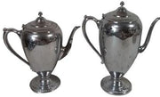 Coffee/Tea Pot Set of 2 Antique Keystone Silver Company Vintage Silverplate