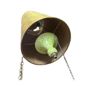 1970s Rare MCM Chartreuse Green Speckled Top Fabric Base Chandelier Swag Lamp