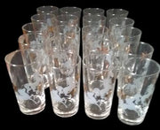 Libbey Antique Prancing Unicorns Vintage Highball Glasses Set of 20 Tumblers