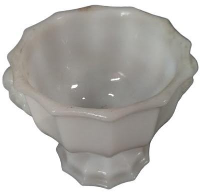 EO Brody Antique Milk Glass Vase Made in Cleveland, Ohio Vintage MJ-46