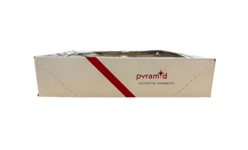Pyramid In Box Decorative Shiny Gold Ornament 20pc Christmas Bulb Trinket Set