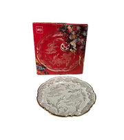 Mikasa Angel Cherub Baby Christmas Circular Frosted Glass Ceramic Serving Plate