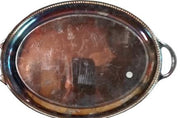 Oval Serving Tray with Handles Antique International Silver Vintage Silverplate