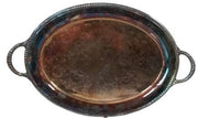 Oval Serving Tray with Handles Antique International Silver Vintage Silverplate