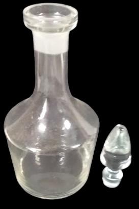 Glass Decanter with Stopper Antique Made in 1970s
