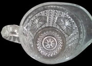 Creamer Sugar Bowl Antique Imperial Glass Vintage Star Medallion Design